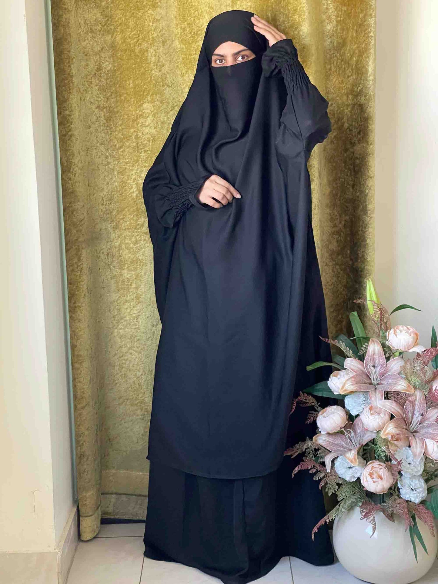 3 Piece Jilbab - Black