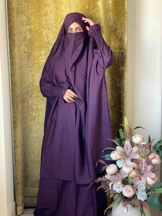 3 Piece Jilbab - Plum