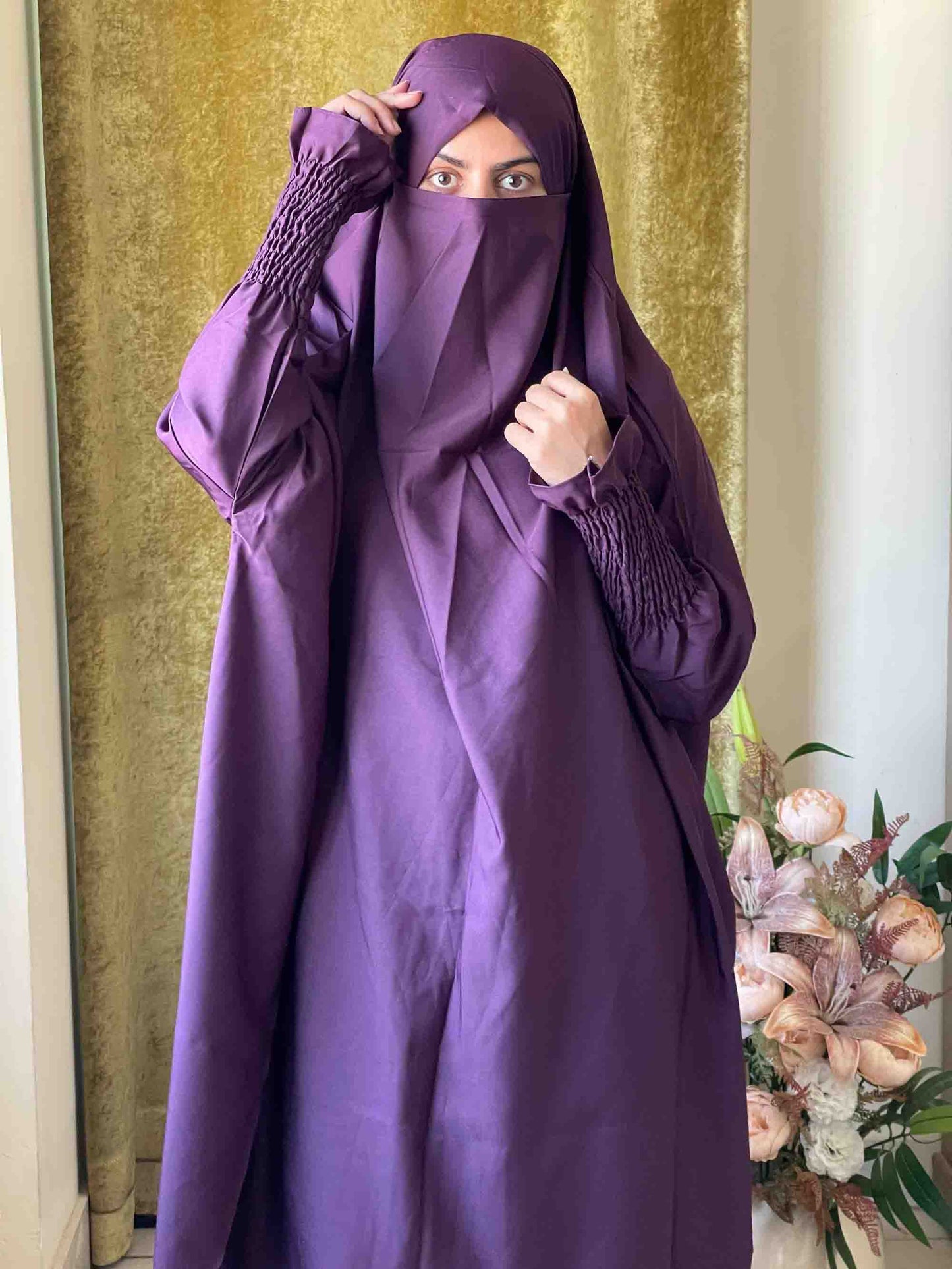 3 Piece Jilbab - Plum