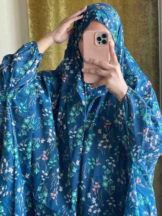 Full Coverage Namaz Chadar with Sleeves + Niqab (Pure Lawn)