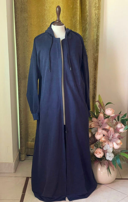 Hoodie Abaya (Navy Blue)