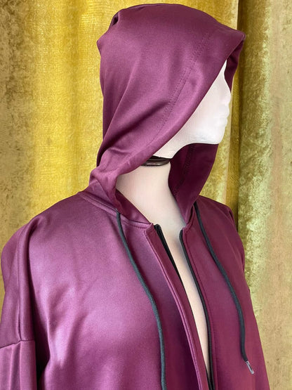 Hoodie Abaya (Maroon)