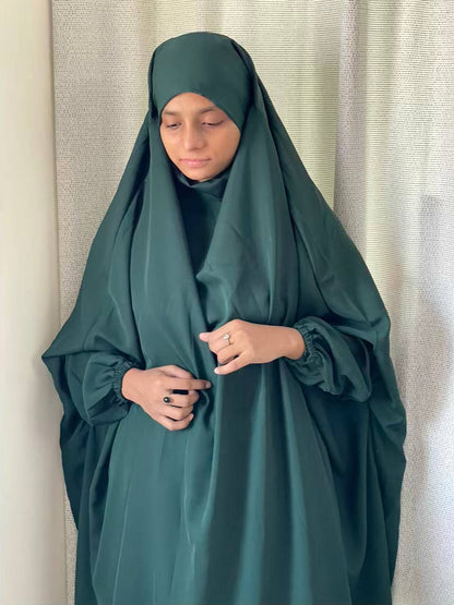 3 Piece Jilbab - Bottle Green