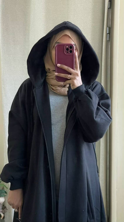 Hoodie Abaya (Black)