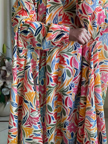 Full Coverage Namaz Chadar with Sleeves + Niqab (Pure Lawn)