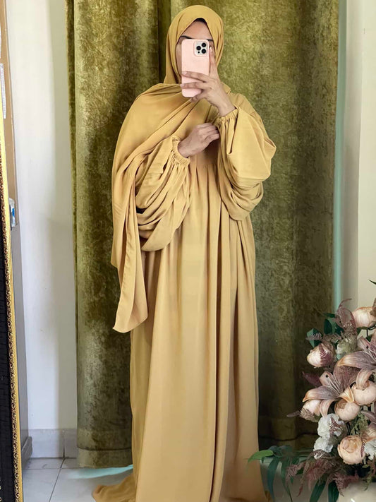 Pleated Kaftan Abaya