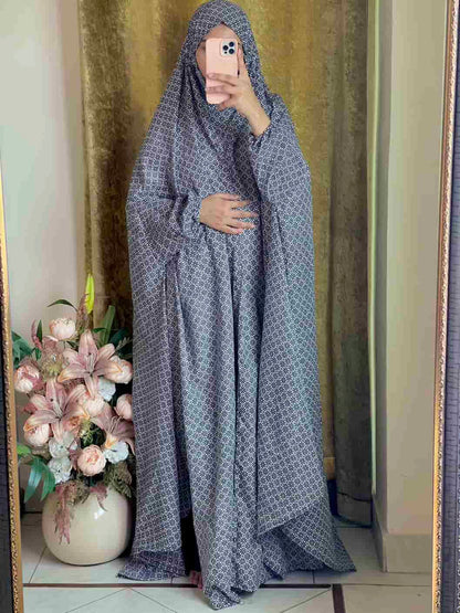 Full Coverage Namaz Chadar with Sleeves + Niqab (Mix Lawn)