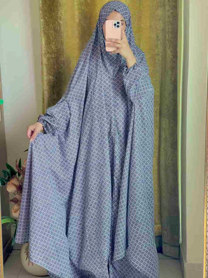 Full Coverage Namaz Chadar with Sleeves + Niqab (Mix Lawn)