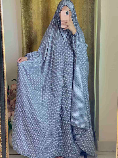 Full Coverage Namaz Chadar with Sleeves + Niqab (Mix Lawn)