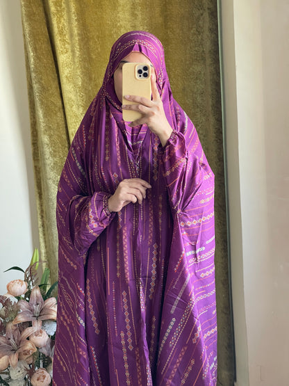 Full Coverage Namaz Chadar with Sleeves + Niqab (Pure Lawn)