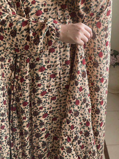 Full Coverage Namaz chadar with sleeves + Niqab (Linen)