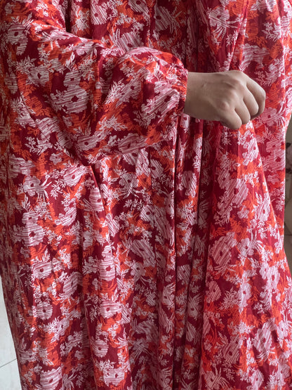 Full Coverage Namaz Chadar with Sleeves + Niqab (Pure Lawn)