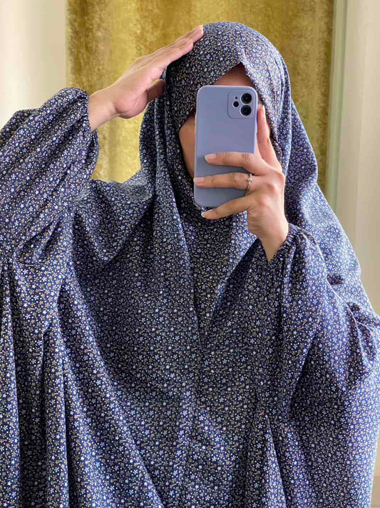 Full Coverage Namaz Chadar with Sleeves + Niqab (Mix Lawn)