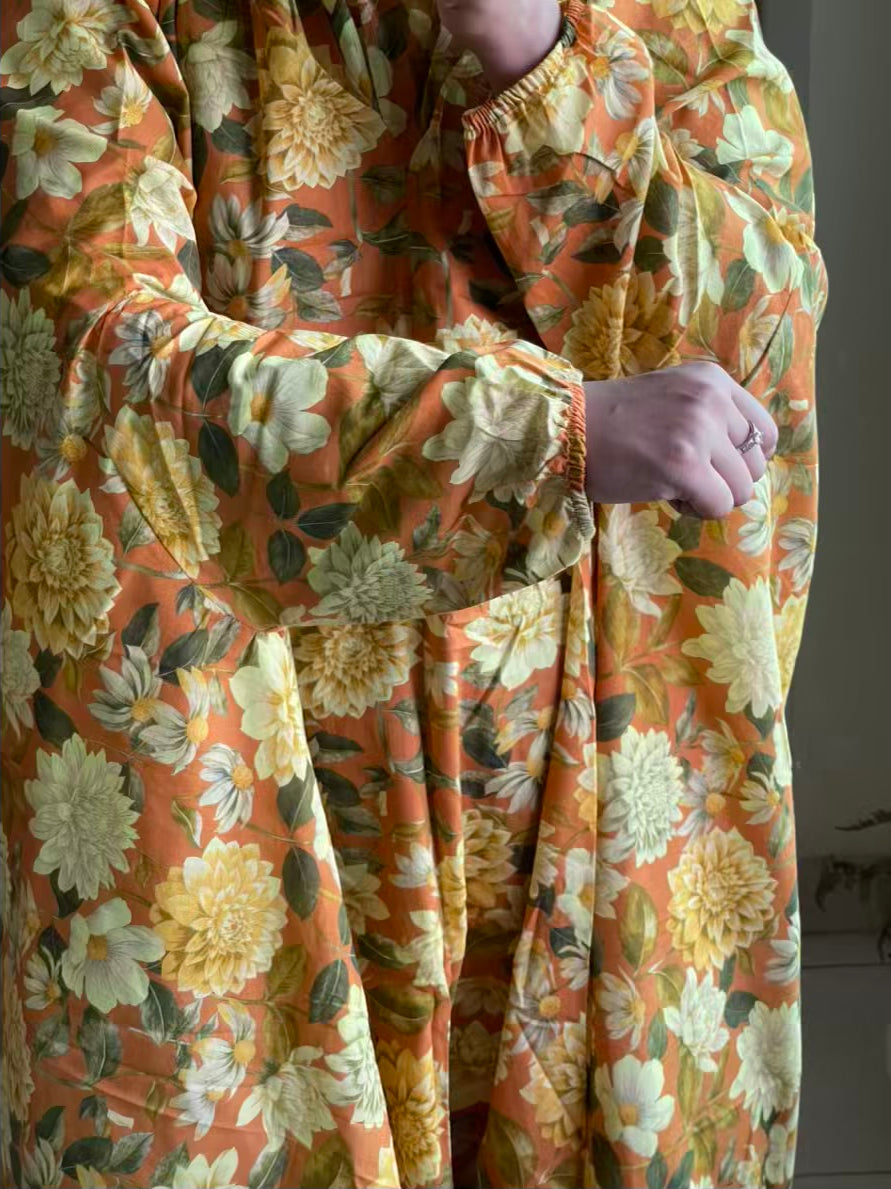 Full Coverage Namaz Chadar with Sleeves + Niqab (Pure Lawn)