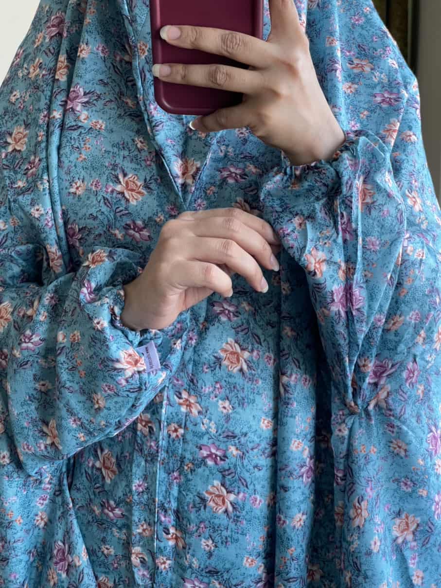 Full Coverage Namaz Chadar with Sleeves + Niqab (Mix Lawn)