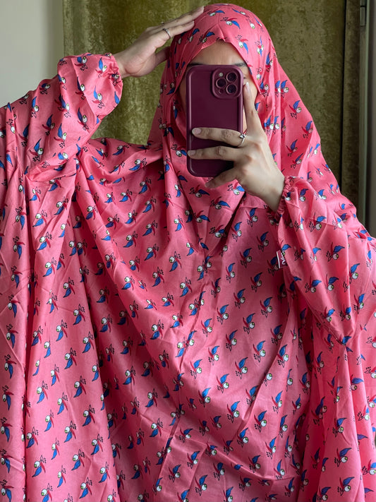 Full Coverage Namaz Chadar with Sleeves + Niqab (Mix Lawn)