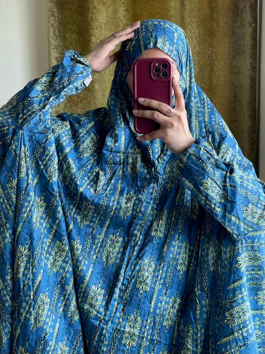 Full Coverage Namaz Chadar with Sleeves + Niqab (Pure Lawn)