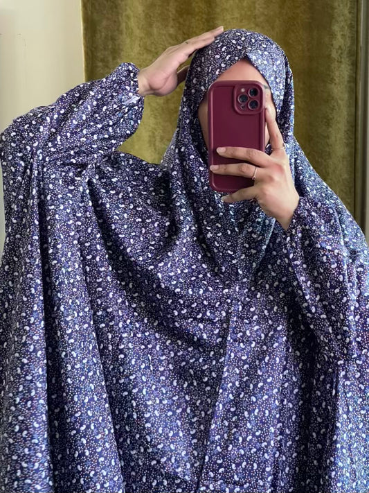 Full Coverage Namaz Chadar with Sleeves + Niqab (Mix Lawn)