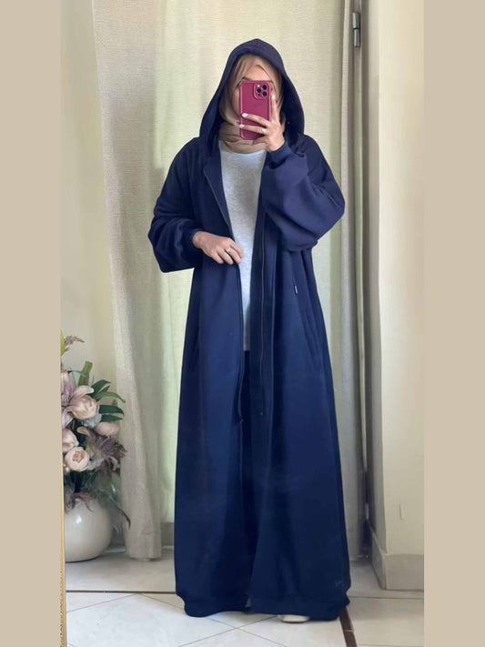 Hoodie Abaya (Navy Blue)