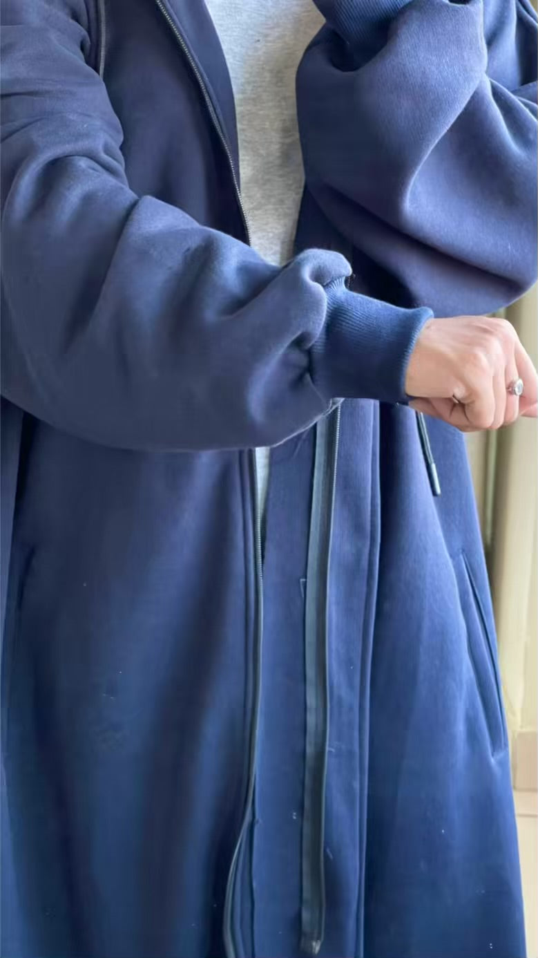 Hoodie Abaya (Navy Blue)