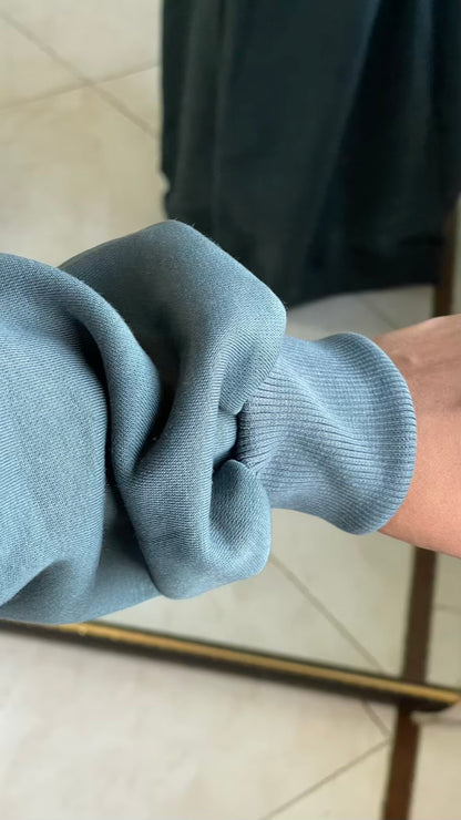 Hoodie Abaya (Stone Grey)