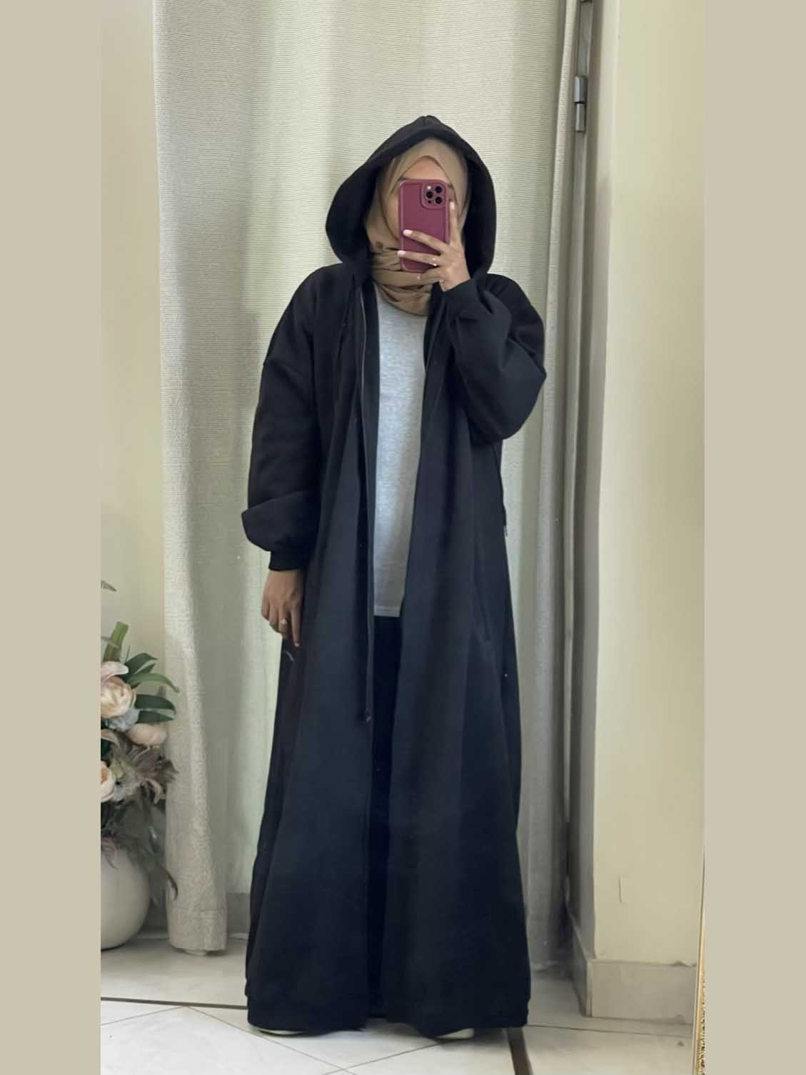 Hoodie Abaya (Black)