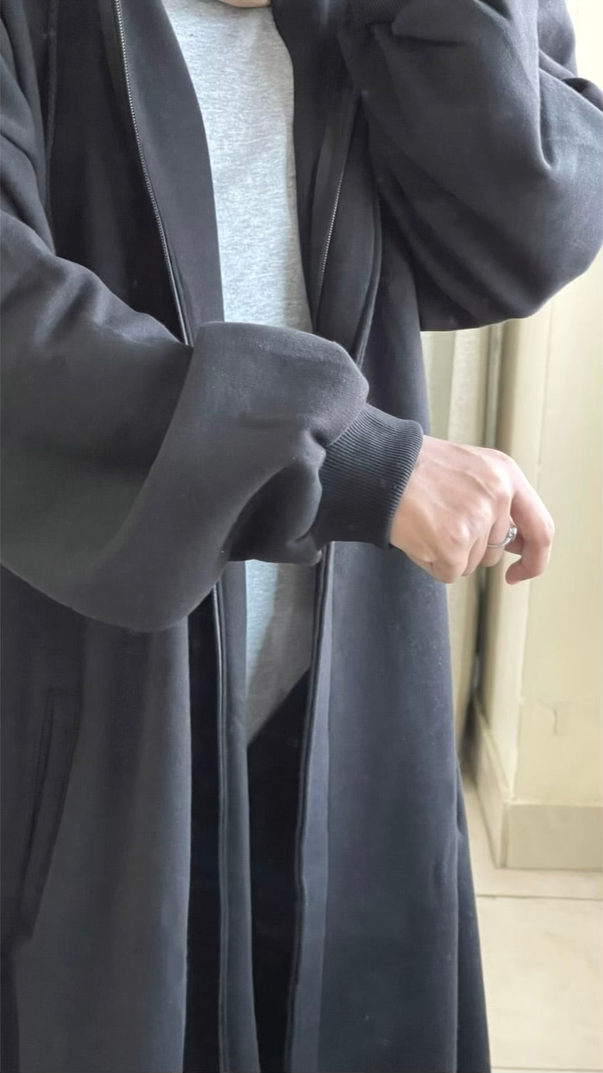 Hoodie Abaya (Charcoal Grey)
