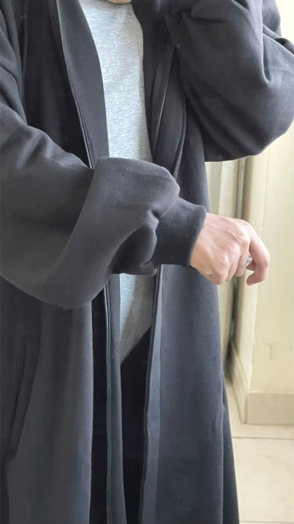Hoodie Abaya (Charcoal Grey)