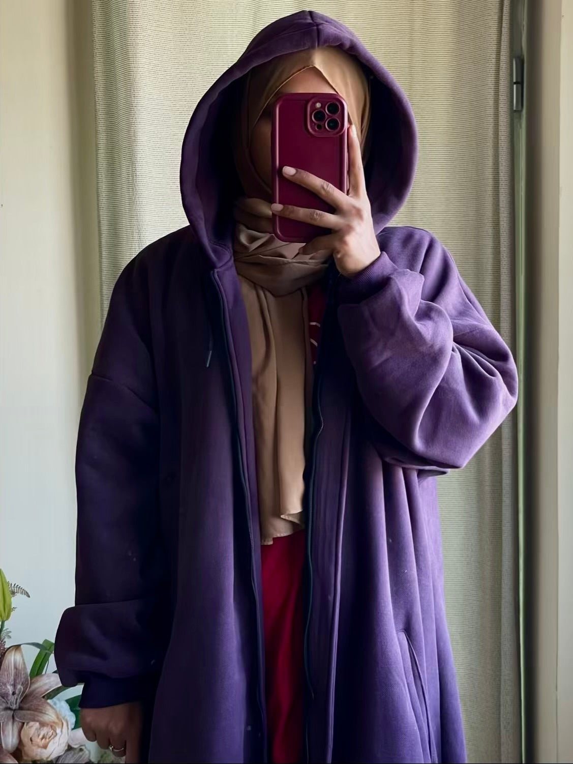 Hoodie Abaya (Deep Purple)