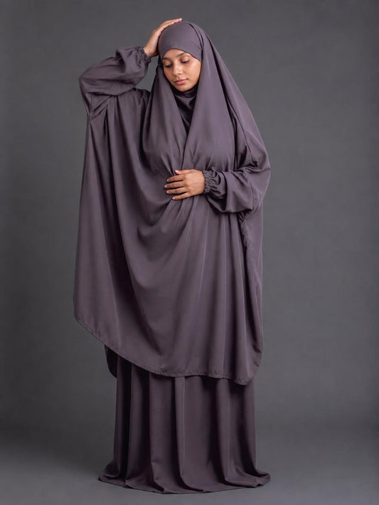 3 Piece Jilbab - Muavish Brown