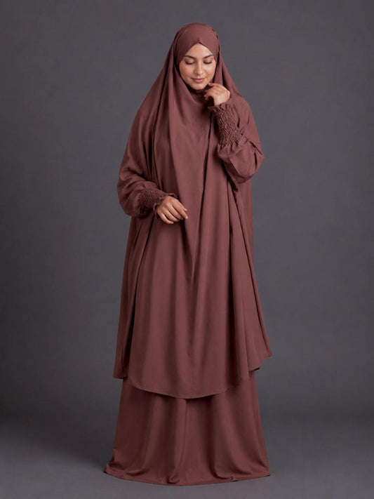 3 Piece Jilbab - Cinnamon