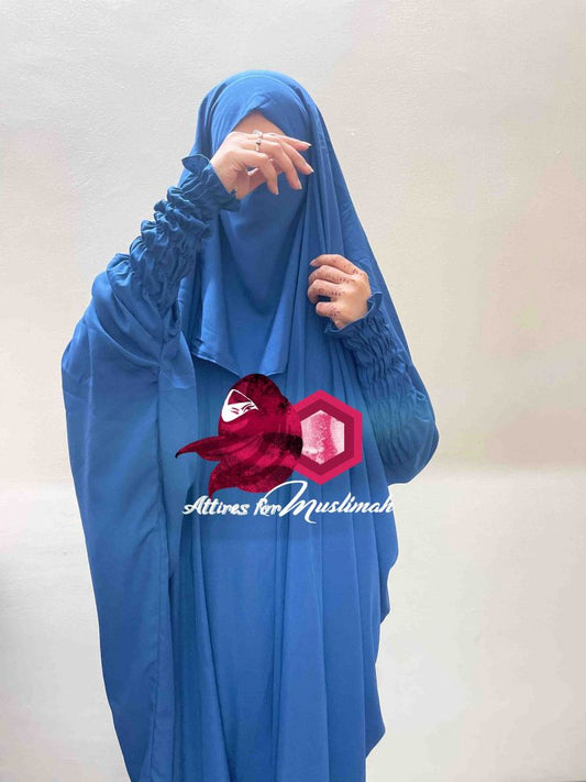 French Jilbab (2 Pc) - Blue