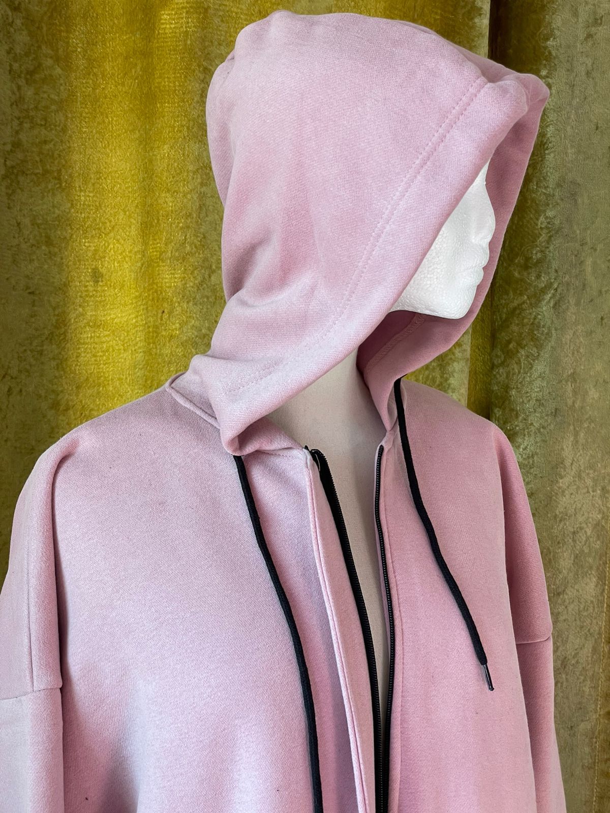 Hoodie Abaya (Baby Pink)