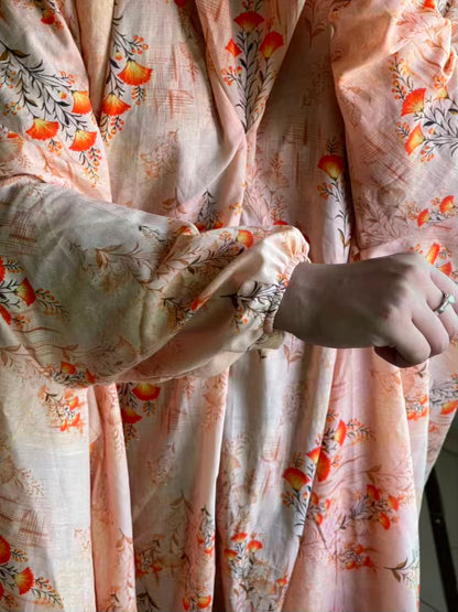 Full Coverage Namaz Chadar with Sleeves + Niqab (Pure Lawn)