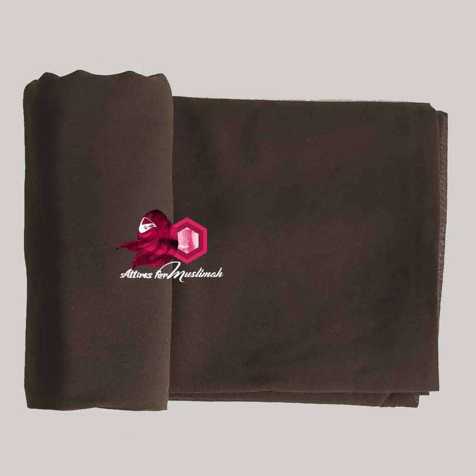 Chiffon Georgette - Dark Brown Attires For Muslimah