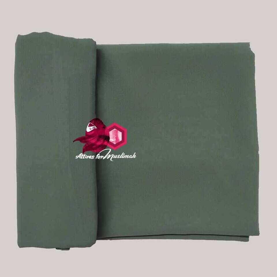 Chiffon Georgette - Leaf Green Attires For Muslimah