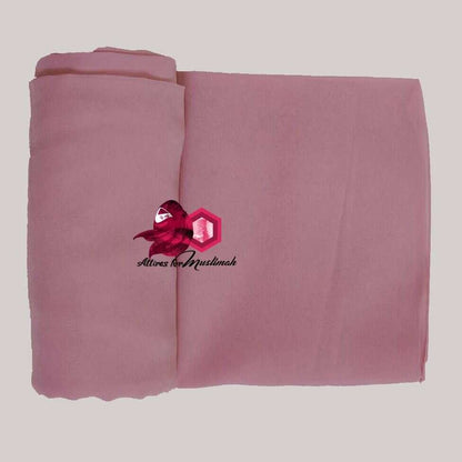 Chiffon Georgette - Pink Rose Attires For Muslimah