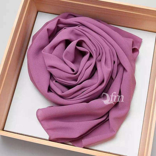 Chiffon Georgette - Watermelon Pink Attires For Muslimah