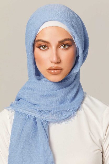 Crimps Viscose -Baby Blue Attires For Muslimah