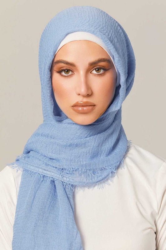 Crimps Viscose -Baby Blue Attires For Muslimah
