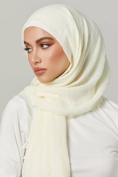 Crimps Viscose -Butter Milk Attires For Muslimah