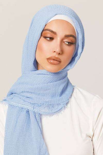 Crimps Viscose -Ice Blue Attires For Muslimah