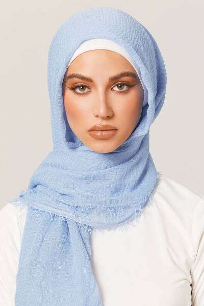 Crimps Viscose -Ice Blue Attires For Muslimah