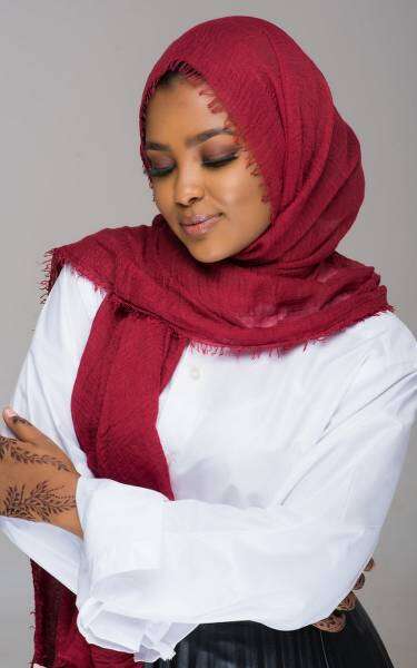 Crimps Viscose - Red Attires For Muslimah