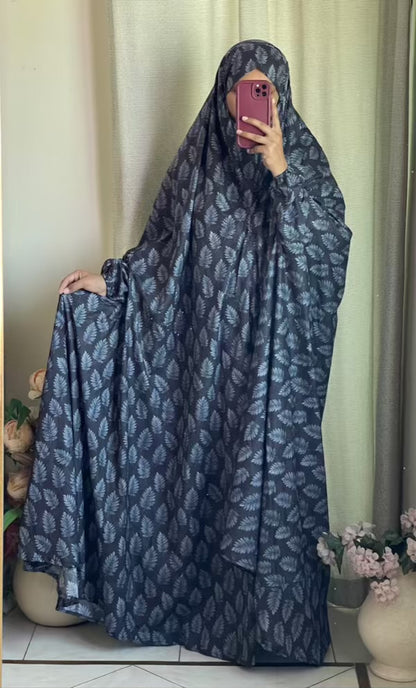 Full Coverage Namaz Chadar with Sleeves + Niqab (Pure Lawn)