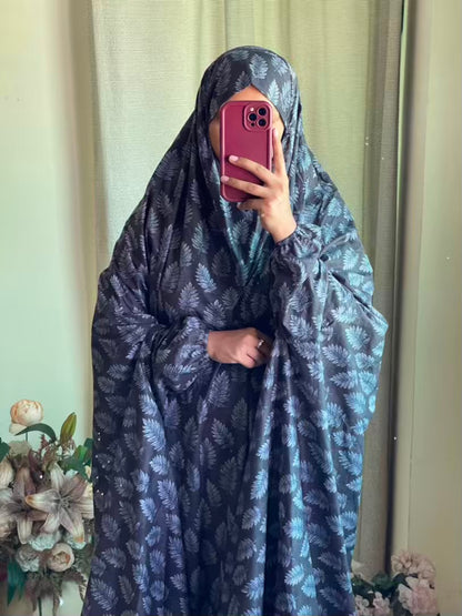Full Coverage Namaz Chadar with Sleeves + Niqab (Pure Lawn)
