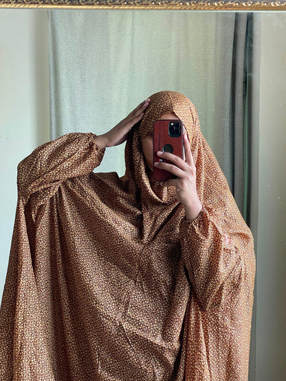 Full Coverage Namaz Chadar with Sleeves + Niqab (Mix Lawn)
