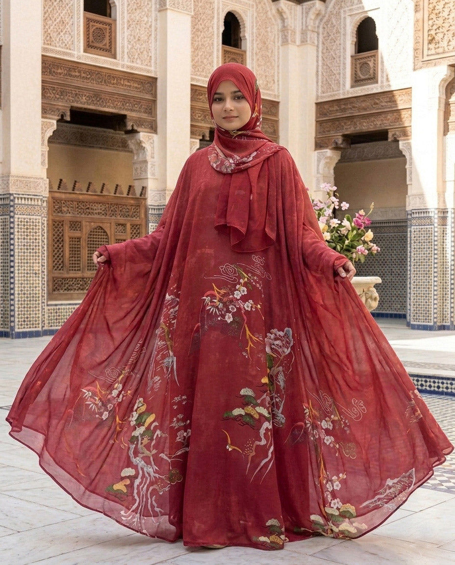 Flary Kaftan Abaya Attires For Muslimah