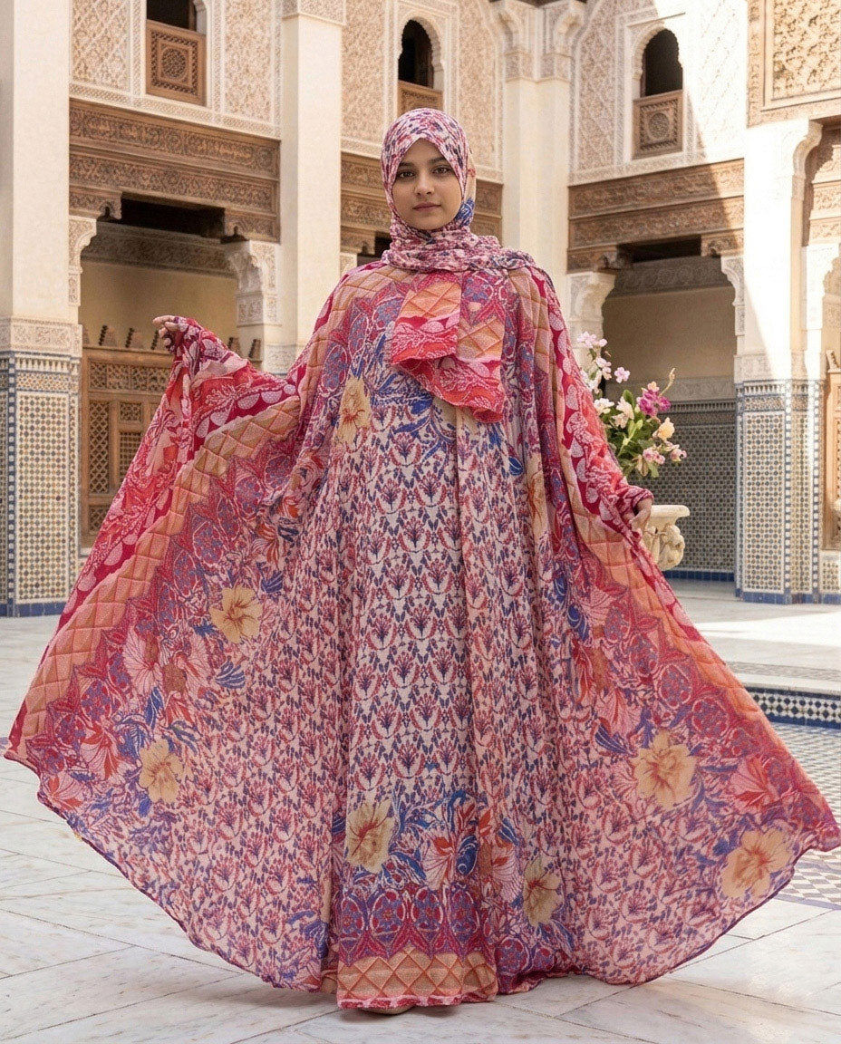 Flary Kaftan Abaya Attires For Muslimah