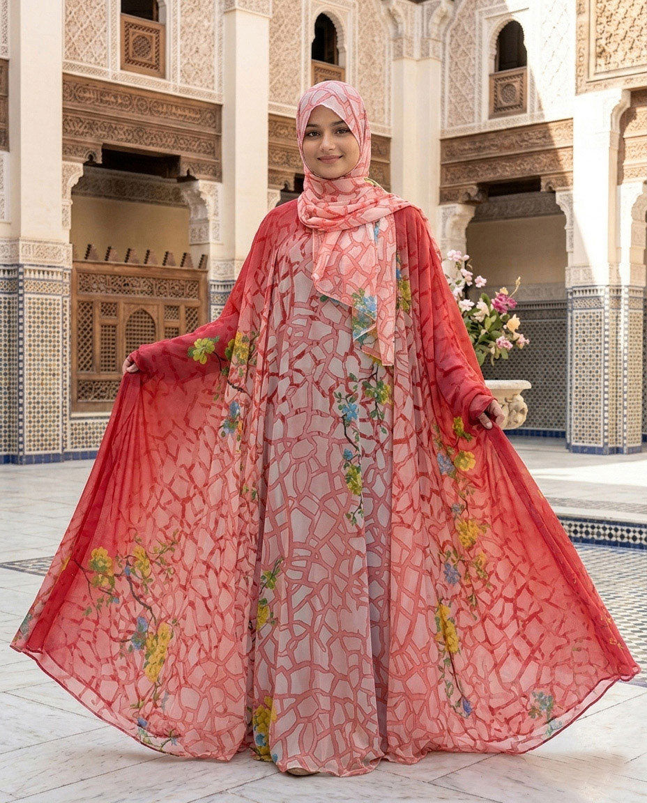 Flary Kaftan Abaya Attires For Muslimah